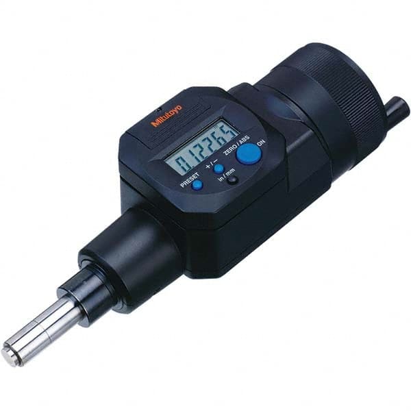 Electronic Micrometer Heads, Accuracy: 1.00015 in , Thimble Diameter (mm): 0.00 , Spindle Shape: Spherical , Calibrated: Yes , Batteries Included: Yes  MPN:164-164CAL