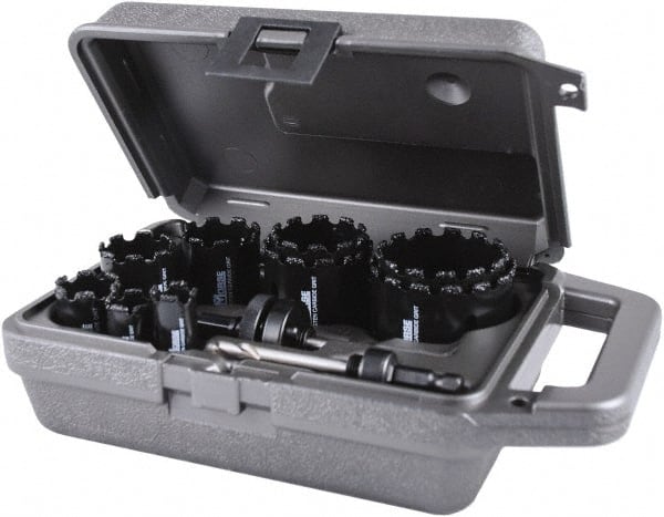 Hole Saw Kit: 11 Pc, 3/4 to 2-1/2