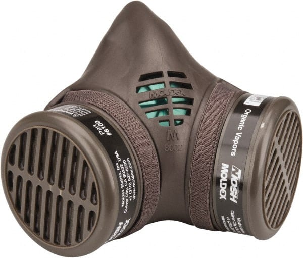 Half Facepiece Respirator with Cartridge: Medium, Thermoplastic Elastomer, Snap-In MPN:8102