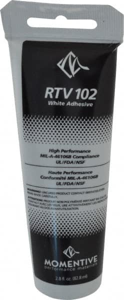 Joint Sealant: 2.8 oz Tube, White, RTV Silicone MPN:RTV102 3TG