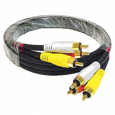 Triple RCA Dubbing Cable RG59U 3 ft. MPN:2196