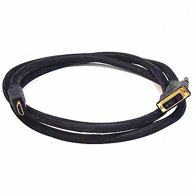 HDMI-DVI Cables Black 10 ft 24AWG MPN:2284