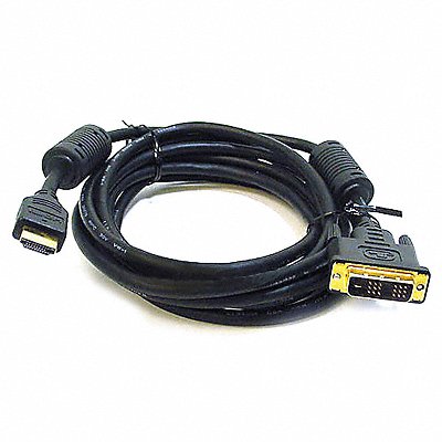 HDMI-DVI Cables Black 10 ft 28AWG MPN:2405