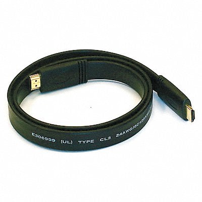 Flat HDMI Cable Std Spd Black 3ft 24AWG MPN:4157