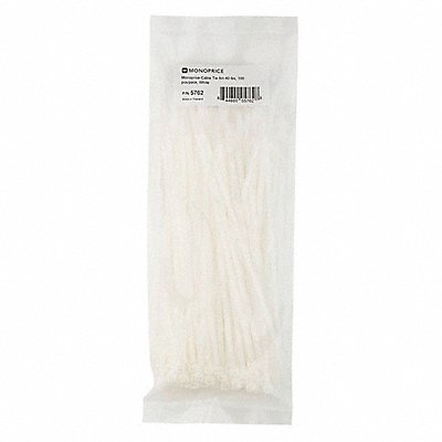 Cable Tie 8 in 40 lb White PK100 MPN:5762