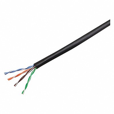 Data Cable Cat 5e 24 AWG 1000ft Black MPN:12806