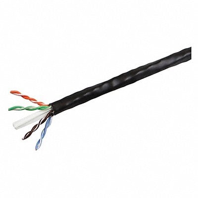 Data Cable Cat 6 23 AWG 1000ft Black MPN:12807