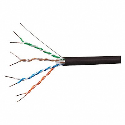 Data Cable Cat 6A 23 AWG 1000ft Black MPN:18600