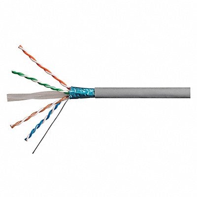 Data Cable Cat 6 23 AWG 1000ft Gray MPN:18610