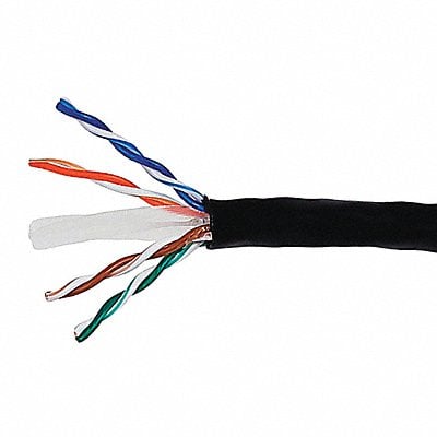 Data Cable Cat 6 23 AWG 1000ft Black MPN:8102