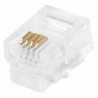 Plug Modular RJ11 6P4C Solid PK50 MPN:7269