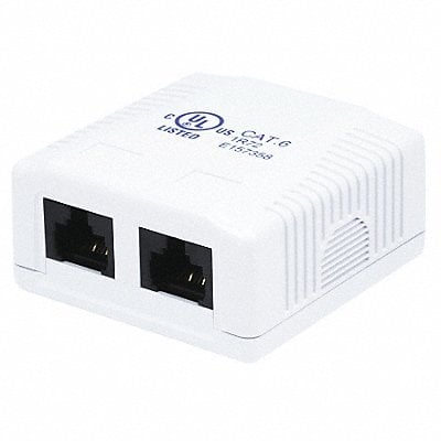 Surface Mount Box Cat6 2P White MPN:7093