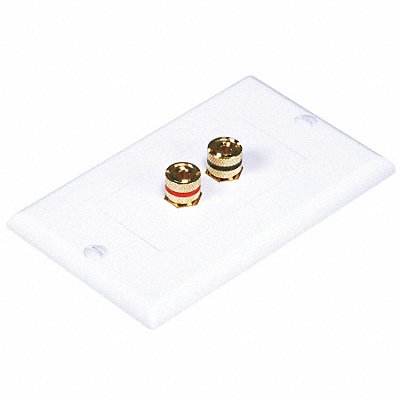 A/V Wallplate Banana Post 2pc 1Spkr Wht MPN:3324