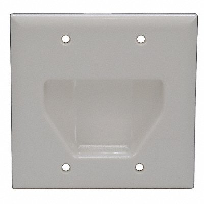 Wall Plate Cable Recessed 2G Lt Almd MPN:3999