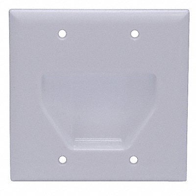 Wall Plate Cable Recessed 2G Wht MPN:4001