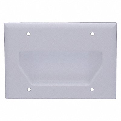 Wall Plate Cable Recessed 3G Wht MPN:4004