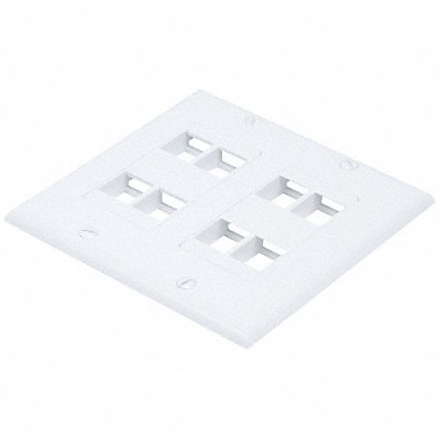 WallPlate Blank 8 Hole 2 Gang White MPN:6835