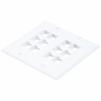 WallPlate Blank 12 Hole 2 Gang White MPN:6837