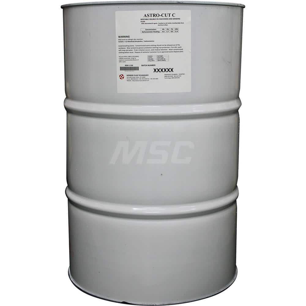 Cutting & Grinding Fluid: 55 gal Drum MPN:0036-1-550