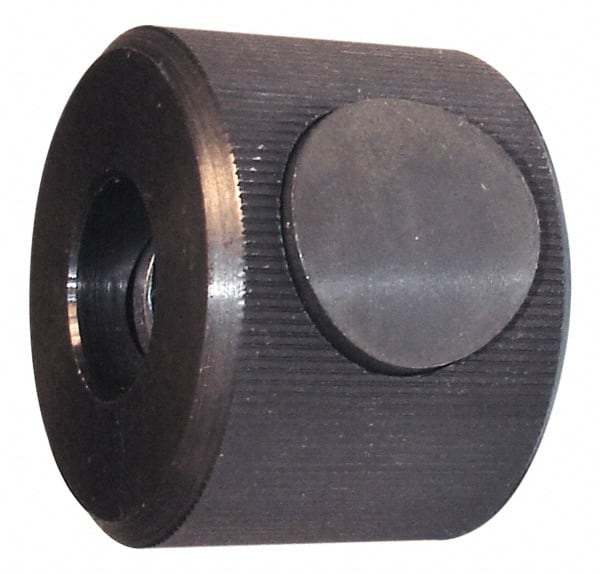 M6x1.00 Metric Coarse Thread, Black Oxide Finish, Steel Round Knurled Push Button Thumb Nut MPN:KN-706