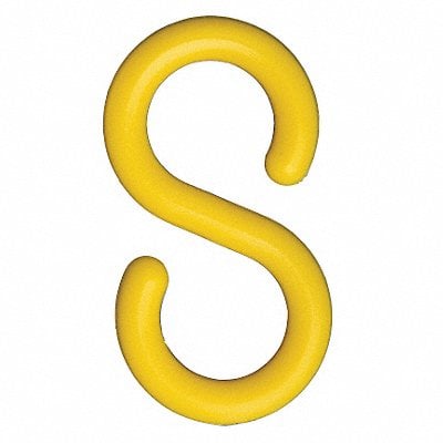 E1238 S-Hook 3/4 in Yellow Acetal PK10 MPN:00302-10