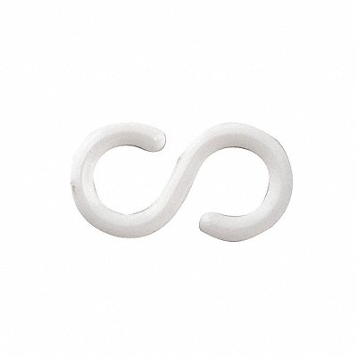 E1240 S-Hook 2 in White Acetal PK10 MPN:50301-10