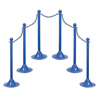 Light Duty Stanchion 41 in H Blue MPN:71006-6