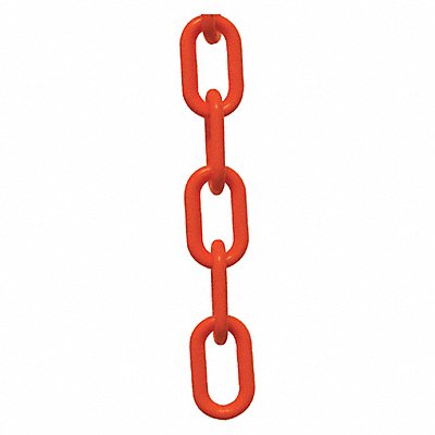 Plastic Chain 1-1/2 Sz 25 ft L Orange MPN:30012-25