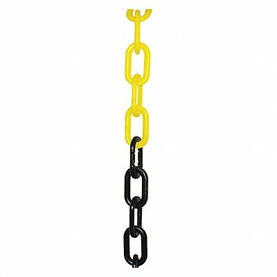 K6949 Plastic Chain 2 In x 100 ft Black/Yellow MPN:50029-100