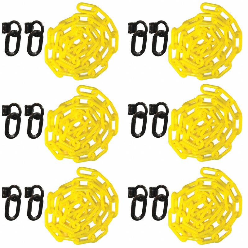 Plastic Chain 10 ft L Yellow PK6 MPN:72302-6