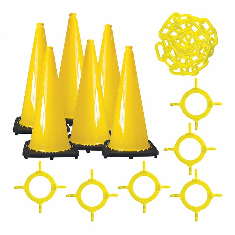 Traffic Cone Kit Yellow 28 in MPN:93202-6