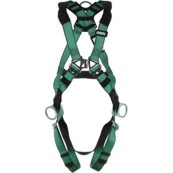 Fall Protection Harnesses: 400 Lb, Vest Style, Size 2X-Large, Polyester, Back & Hips MPN:10197232