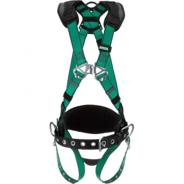 Fall Protection Harnesses: 400 Lb, Vest Style, Size Standard, Polyester, Back & Hips MPN:10197364