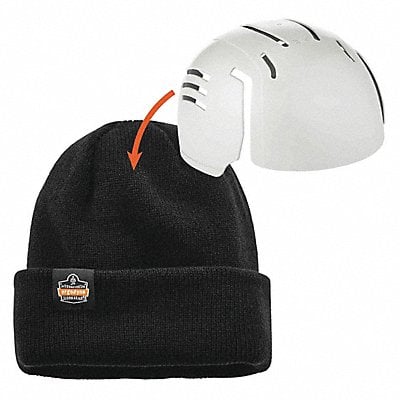 Knit Cap with Bump Cap Universal Black MPN:6811ZI