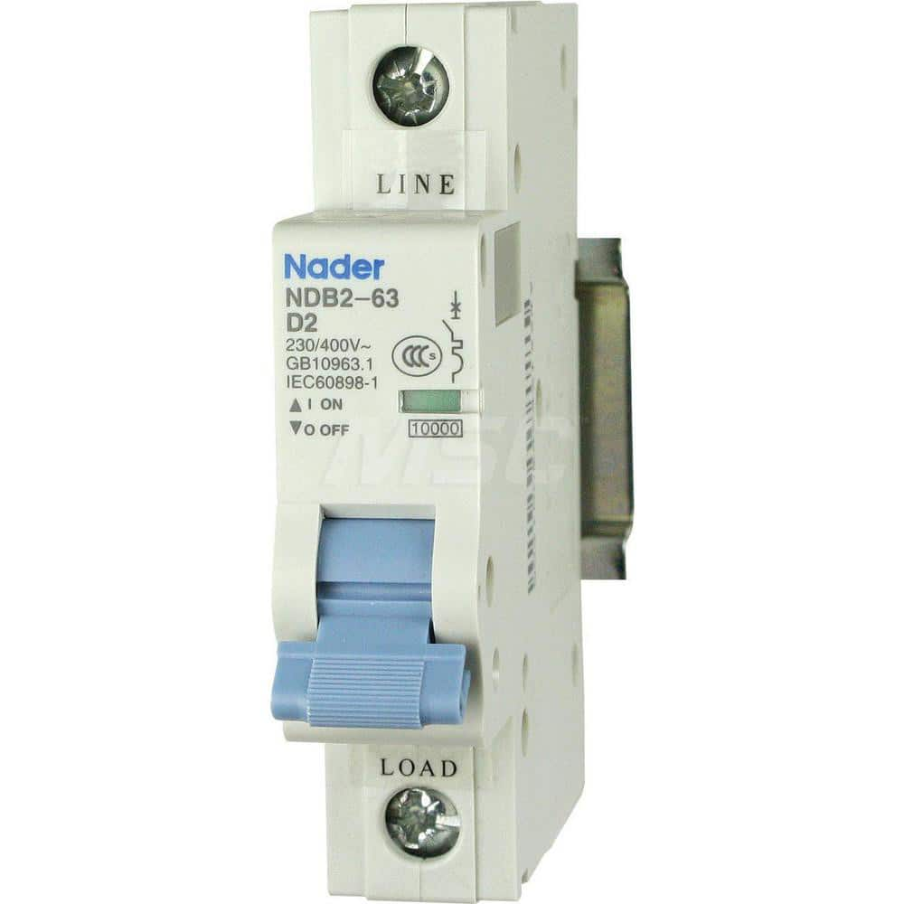 Circuit Breakers, Circuit Breaker Type: C60SP - Supplementary Protection, Milliamperage (mA): 2, 2000, Number of Poles: 1, Breaking Capacity: 10 kA MPN:NDB2-63D2-1