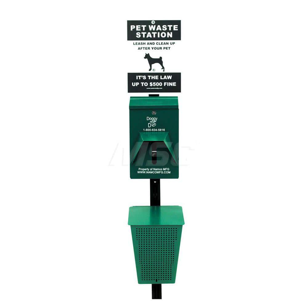 Pet Waste Stations, Container Shape: Rectangle , Overall Height Range (Feet): 4' - 8' , Waste Container Width/Diameter (Inch): 10  MPN:2129P