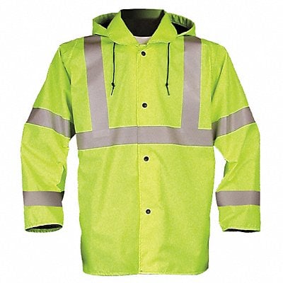 Jacket w/Hood Hi-Vis Ylw/Grn 2XL MPN:103JFY2