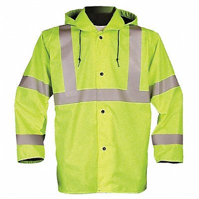 Jacket with Hood Hi-Vis Ylw/Grn M MPN:103JFYM