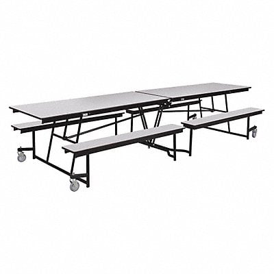 Mobile Bench Table 20in Bench H 12 Seats MPN:MTFB12-MDPEPC-GYGY