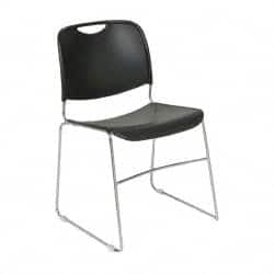 Polypropylene Black Chrome Stacking Chair MPN:8510