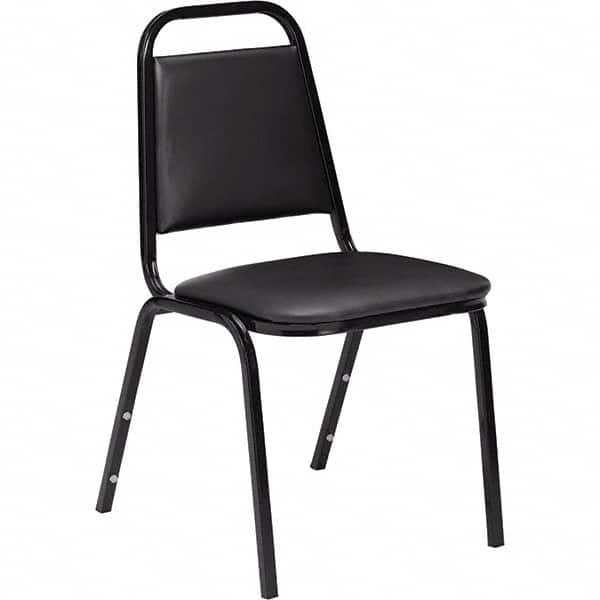 Pack of (4) Vinyl Black Stacking Chairs MPN:9110-B