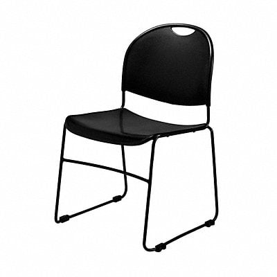 Stack Chair 300 lb Polypropylene Black MPN:850-CL