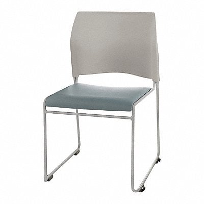 Stacking Chair Vinyl 30-3/4in H Silver MPN:8742-12-02