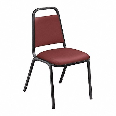 Stacking Chair Steel Burgundy/Black MPN:9108-B