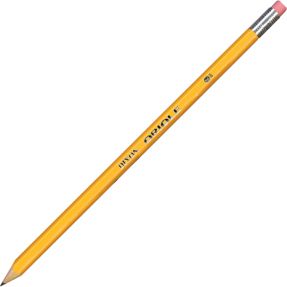 Dixon Oriole Pencil, Presharpened, #2 Lead, Yellow Wood Barrel, Pack of 12 (Min Order Qty 15) MPN:12886