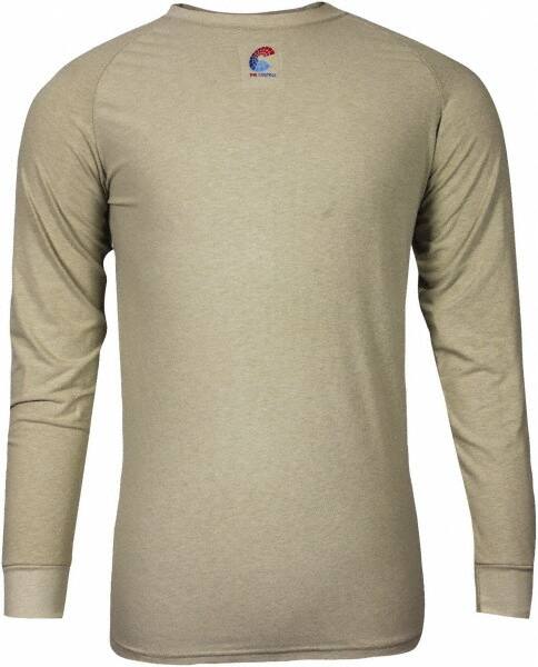 Base Layer Shirt: Cotton, 2X-Large, Tan MPN:C52JKSRLS2X