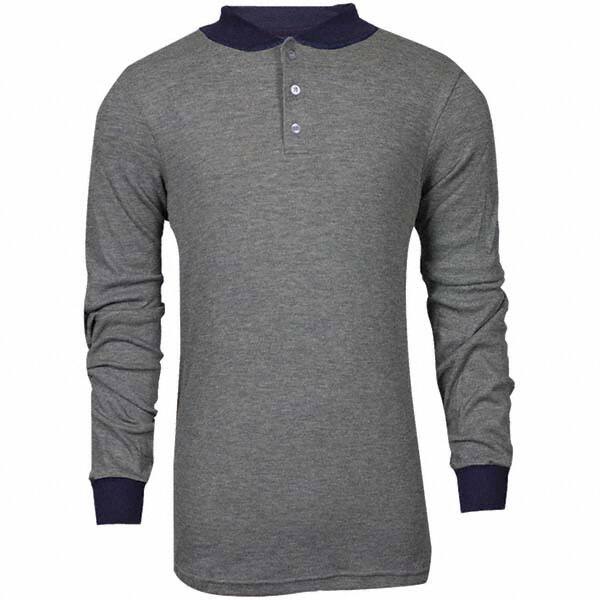 Fire-Resistant Shirt: Large, Gray, Polyester MPN:C541NGEBSLSLG