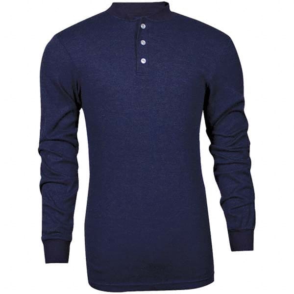 Fire-Resistant Shirt: Medium, Navy Blue, Polyester MPN:C541NNBBSLSMD