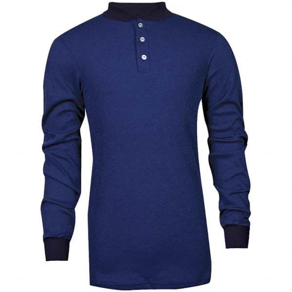 Fire-Resistant Shirt: 4X-Large, Royal Blue, Polyester MPN:C541NRBBSLS4X