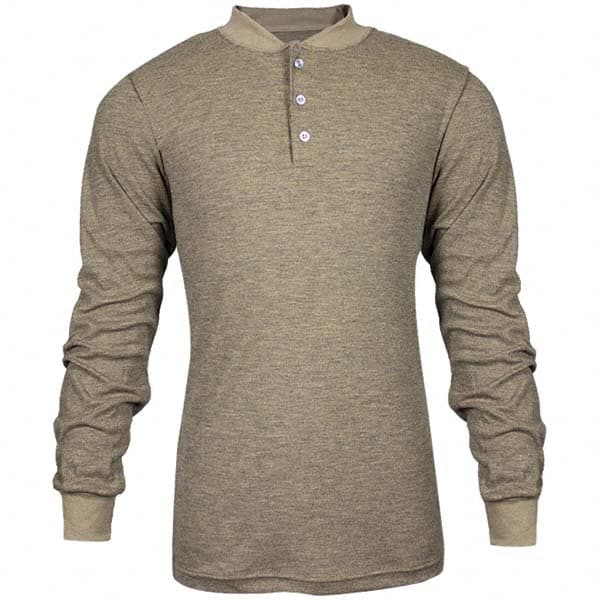 Fire-Resistant Shirt: 4X-Large, Tan, Polyester MPN:C541NTNBSLS4X